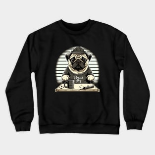 Pug Dog White Crewneck Sweatshirt